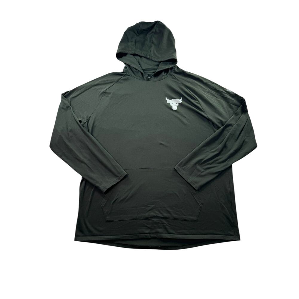 Under Armour Project Rock UA Tech 2.0 Hoodie XXL Loose Fit Green Lightweight